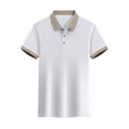 thumbnail image 1 of Lmnyox Men's Summer Shirt Classic Fashion Short Sleeve Button Collared Golf Shirt Business Casual Work Tops, 1 of 6