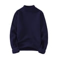 thumbnail image 1 of Lmnyox Men's Sweaters Fall Winter Fleece Lined Thermal Sweater Tops Solid Long Sleeve Mock Neck Knitted Shirt, 1 of 3