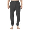 thumbnail image 1 of Lmnyox Men's Sweatpants Tapered Drawstring Waist Thermal Joggers with Pocket Solid Loose Lounge Pants, 1 of 6