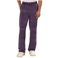 thumbnail image 1 of Lmnyox Men's Velvet Pants Wide Leg Loose Plain Drawstring Trousers Casual Business Work Pants with Pockets, 1 of 9
