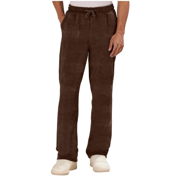 Lmnyox Men's Velvet Pants Wide Leg Loose Plain Drawstring Trousers Casual Business Work Pants with Pockets