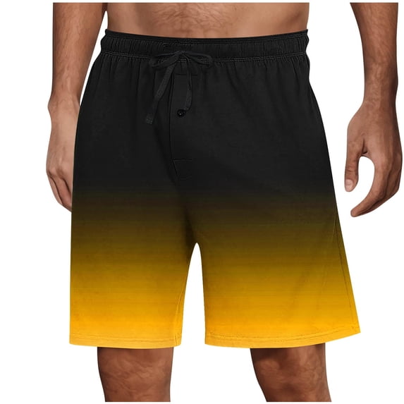 Lmnyox Mens Sport Shorts Casual Loose Drawstring Waist Sweat Shorts Knee Length Gradient Lounge Shorts with Pocket