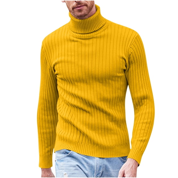 Lmnyox Mock Neck Sweaters for Men Classic Slim Ribbed Knit Pullover Sweater Long Sleeve Casual Sweatshirt Comfy Tops