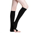 thumbnail image 1 of Lmnyox Open Toe Socks for Women Knee High Compression Socks Athletic Cycling Long Socks Support Stocking, 1 of 2