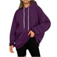 thumbnail image 1 of Lmnyox Oversized Hoodies for Women Long Sleeve Hooded Sweatshirts with Pocket Fall Loose Drawstring Pullover, 1 of 6