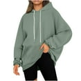 thumbnail image 1 of Lmnyox Oversized Hoodies for Women Long Sleeve Hooded Sweatshirts with Pocket Fall Loose Drawstring Pullover, 1 of 6