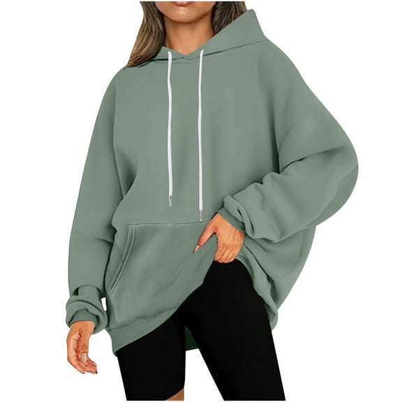 Lmnyox Oversized Hoodies for Women Long Sleeve Hooded Sweatshirts with Pocket Fall Loose Drawstring Pullover