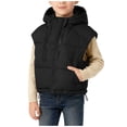 thumbnail image 1 of Lmnyox Puffer Vests for Kids Thermal Full Zipper Hooded Coats Sleeveless Outdoor Jackets with Pockets, 1 of 8