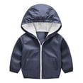 thumbnail image 1 of Lmnyox Rain Jackets for Kids Solid Color Long Sleeve Waterproof Hooded Coats Loose Lightweight Jackets with Pockets, 1 of 7