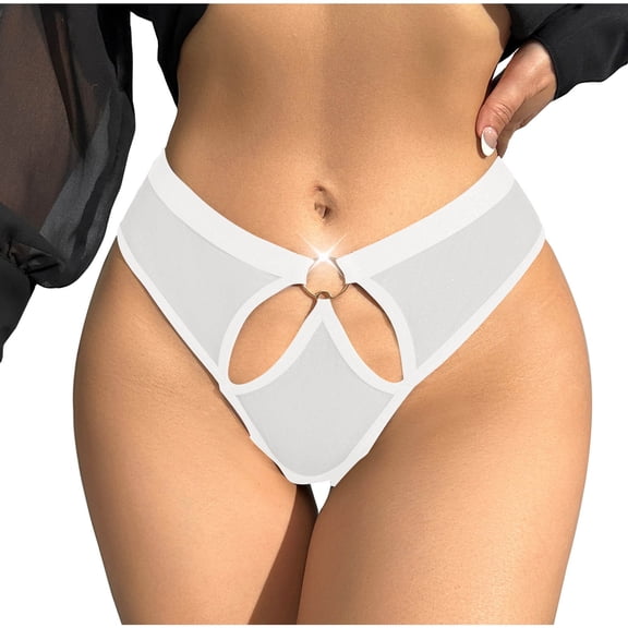 Lmnyox Fashion Panties for Women Seamless See Through Hipster Bikini Underwear Breathable No Show Panties