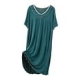 thumbnail image 1 of Lmnyox Short Sleeve Nightgown for Women Soft Nightwear Lightweight Sleepshirt Loose Casual Sleepwear, 1 of 2