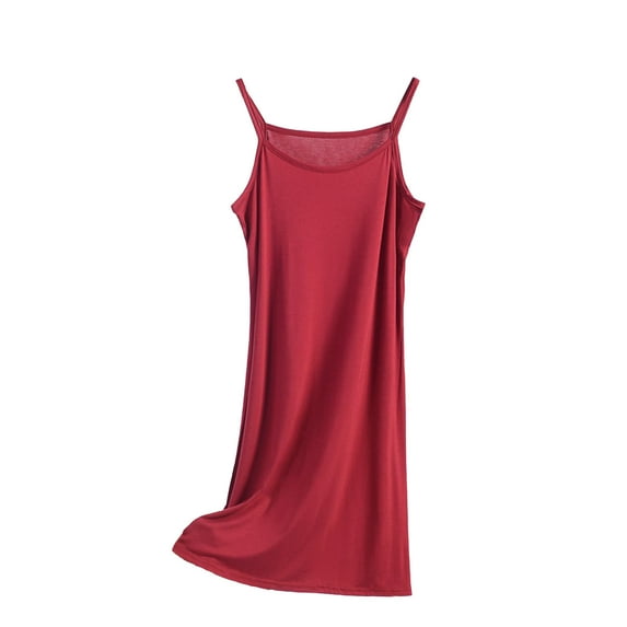 Lmnyox Soft Nightgown for Women Casual Sleeveless Sleepshirt Nightwear Summer Loose Pajama Dress