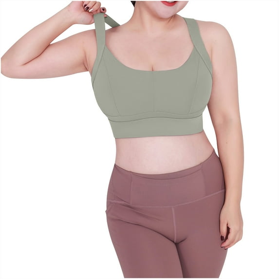 Lmnyox Sport Bras for Women Plus Size Full Coverage Push Up Bralettes Soft Breathable Workout Yoga Bras