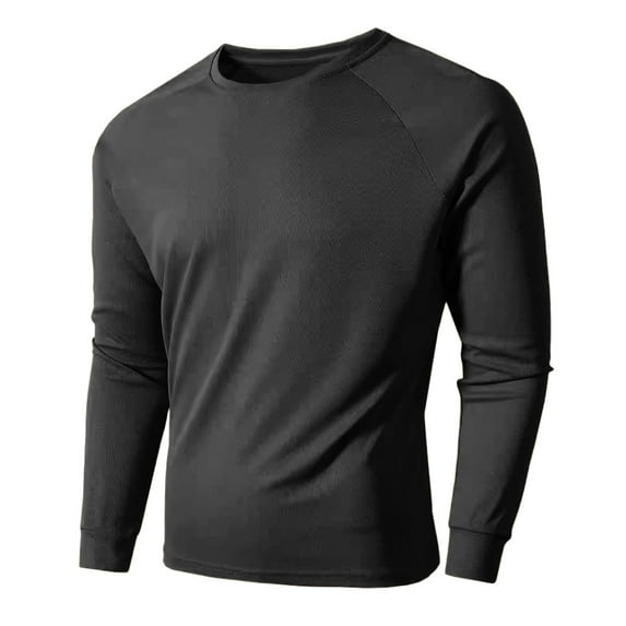Lmnyox Sport Shirts for Men Long Sleeve Crew Neck Quick Dry Athletic T Shirt Loose Gym Workout Tees Tops