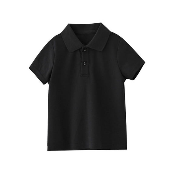 Lmnyox Summer Casual Golf Shirt for Kids Cotton Short Sleeve Collared Button Shirts Athletic Tennis Tees Tops