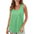 thumbnail image 1 of Lmnyox Summer Casual Tank Tops Women's Scoop Neck Sleeveless Fashion Shirts Solid Color Loose Basic T Shirts, 1 of 8