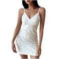 thumbnail image 1 of Lmnyox Summer Cocktail Dress for Women Sleeveless Spaghetti Strap Mini Dress Casual Party Dress, 1 of 5