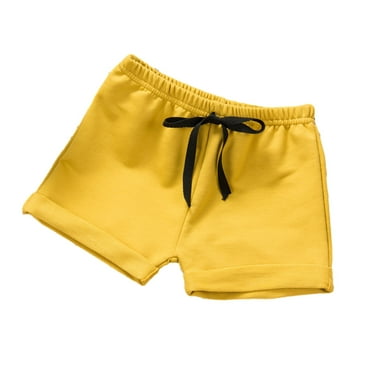 Lmnyox Summer Cotton Shorts for Boys Wide Leg Drawstring Short Pants Loose Casual Solid Color Shorts
