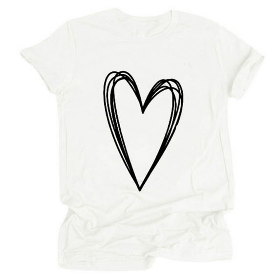 Lmnyox Summer Print Basic T Shirt for Women Soft Short Sleeve Crew Neck Tees Loose Casual Beach Tops