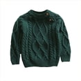thumbnail image 1 of Lmnyox Fall Winter Sweaters for Kids Solid Knitted Long Sleeve Crew Neck Sweater Tops Boys Girls Pullover Sweater, 1 of 5
