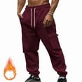 thumbnail image 1 of Lmnyox Sweatpants for Men Drawstring Waist Casual Athletic Cargo Pants Fall Winter Loose Joggers with Pocket, 1 of 9