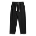 thumbnail image 1 of Lmnyox Sweatpants for Men Solid Color Loose Straight Leg Elastic Waist Pants Casual Athletic Trousers with Pockets, 1 of 5
