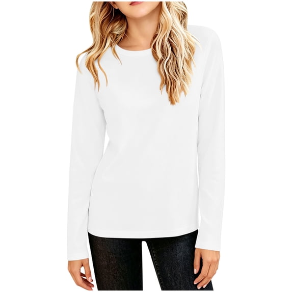 Lmnyox T-Shirts for Kids Solid Color Long Sleeve Crew Neck Lightweight Pullover Casual Sports Undershirts