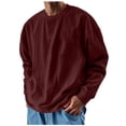 thumbnail image 1 of Lmnyox T-Shirts for Men Loose Solid Color Long Sleeve Workout Pullover Shirts Casual Crew Neck Sports Tee, 1 of 5