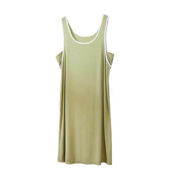 Lmnyox Tank Nightgowns for Women Sleeveless Lightweight Sleepwear Wide Strap Chemise Night Dress