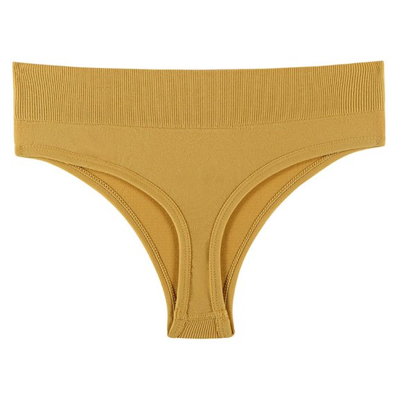 Lmnyox Thongs for Women Soft Stretchy Fashion Hipster Panties Breathable High Cut Low Waist Bikini Briefs