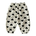 thumbnail image 1 of Lmnyox Toddler Baby Boys Girls Cute Print Pants Soft Comfy Cotton Pants Kid's Summer Basic Pants, 1 of 4
