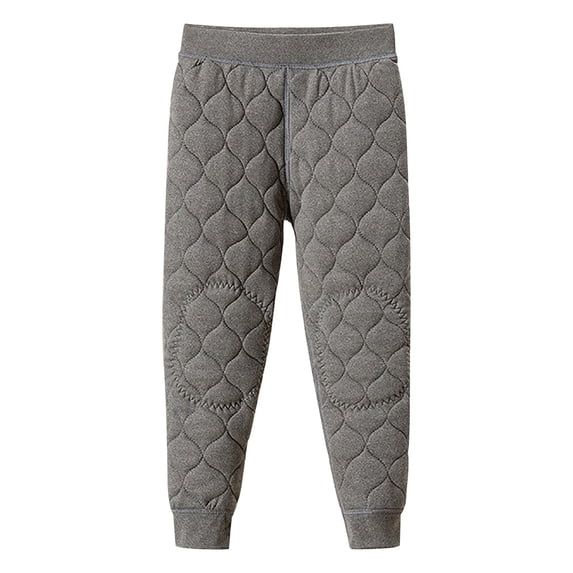 Lmnyox Toddler Kid's Down Pants Vintage Fleece Lined Windproof Elastic Waist Trousers Winter Warm Pants