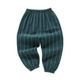 thumbnail image 1 of Lmnyox Toddler Kid's Pants Baggy Striped Elastic Waist Cuffed Sports Pants Fall Lightweight Workout Trousers, 1 of 3
