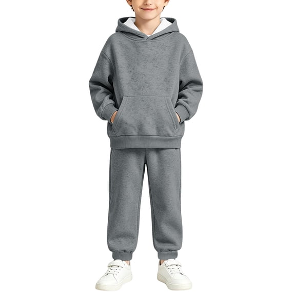 Lmnyox Toddler Kid's Sweatsuit 2 Pieces Hoodies and Sweatpants with Pockets Fall Winter Outfits Sets