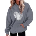 thumbnail image 1 of Lmnyox Valentine's Sweatshirts for Women Oversized Fashion Heart Graphic Hoodies Spring Holiday Gift Pullover Tops, 1 of 5