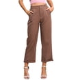 thumbnail image 1 of Lmnyox Wide Leg Capris for Women Casual High Waist Cropped Pants with Pocket Summer Fashion Capri Pants, 1 of 6