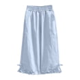 thumbnail image 1 of Lmnyox Wide Leg Pants for Girls Fashion Cute Baggy High Waist Trousers Lightweight Solid Color Workout Pants, 1 of 8