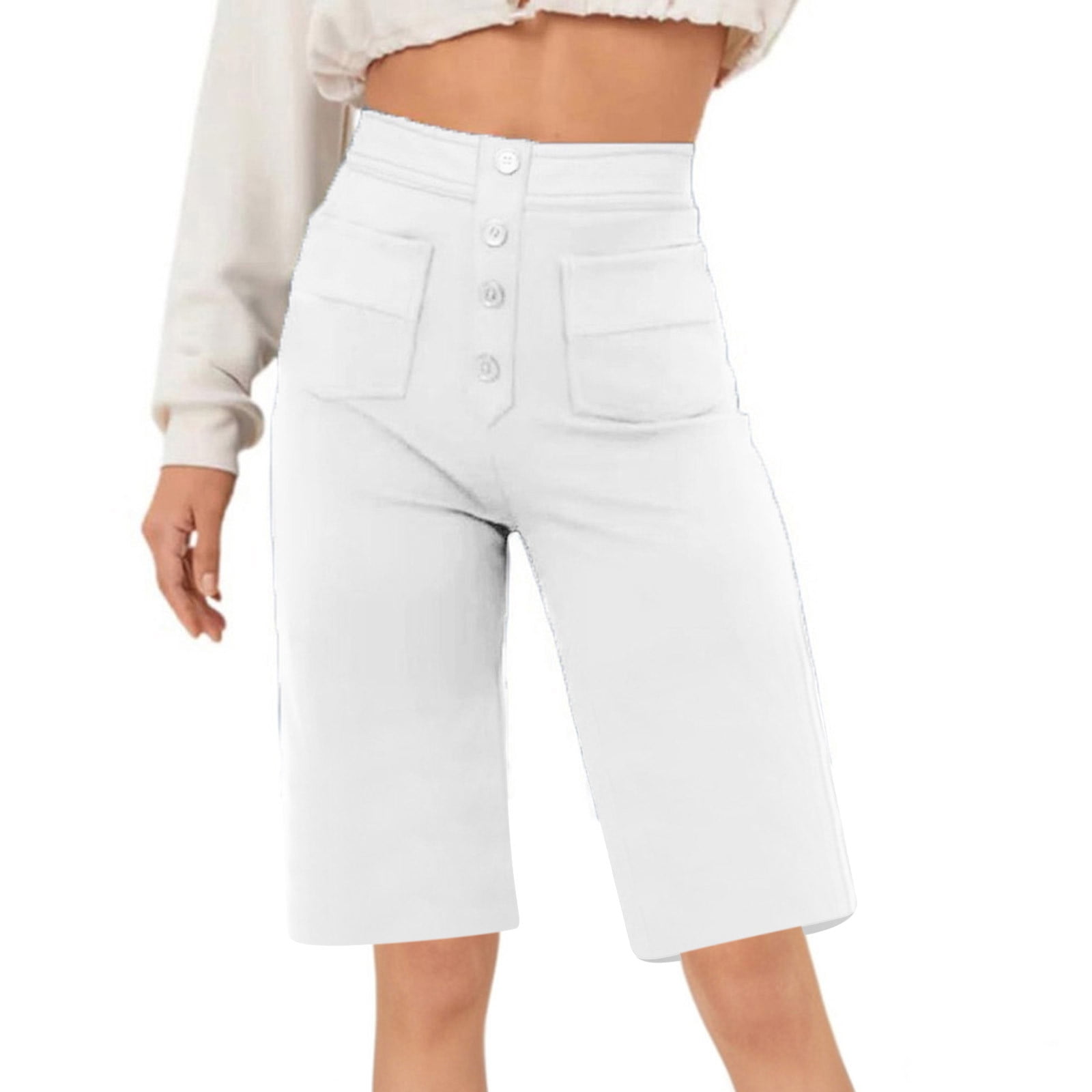 HDE Women's Cargo Shorts with Pockets High Waisted Casual HDE Women's Cargo Shorts with Pockets High Waisted Casual