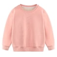 thumbnail image 1 of Lmnyox Winter Sweatshirts for Toddler Kids Thick Fleece Lined Crew Neck Long Sleeve Solid Pullover Shirt, 1 of 6