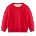 thumbnail image 1 of Lmnyox Winter Sweatshirts for Toddler Kids Thick Fleece Lined Crew Neck Long Sleeve Solid Pullover Shirt, 1 of 6