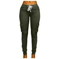 thumbnail image 1 of Lmnyox Women's Cargo Jogger Pants Elastic Waist Drawstring Sweatpants with Pocket Summer Running Pants, 1 of 5