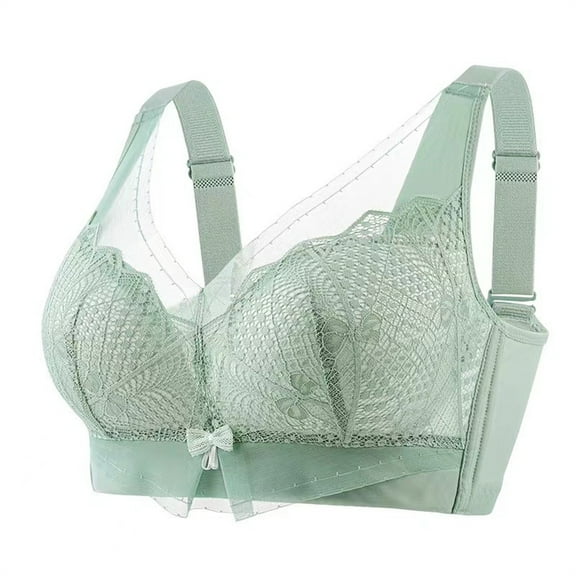 Lmnyox Women's Comfort Wireless Bras Push Up Lace Bra Full Coverage Everyday Bralettes No Underwire Bra
