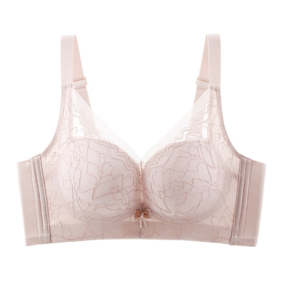 Lmnyox Women's Comfort Wireless Bras Push Up Lace Bra Full Coverage Everyday Bralettes No Underwire Bra