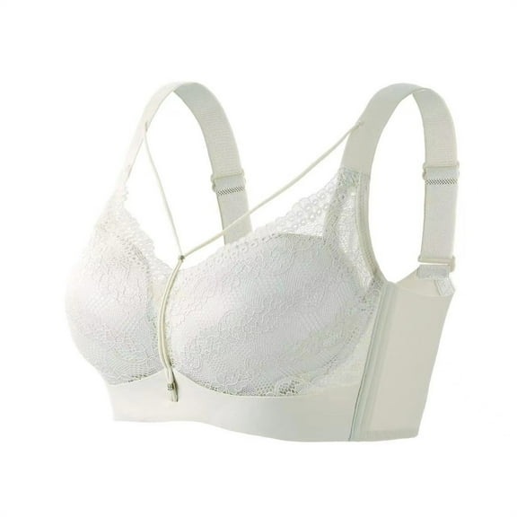 Lmnyox Women's Comfort Wireless Bras Push Up Lace Bra Full Coverage Everyday Bralettes No Underwire Bra