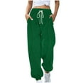 thumbnail image 1 of Lmnyox Women's Corduroy Sweatpants Baggy Wide Leg Drawstring Waist Joggers Casual Sport Trousers with Pocket, 1 of 6