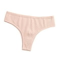 thumbnail image 1 of Lmnyox Women's Cotton Thongs Soft Comfortable Seamless Underwear Breathable No Show Bikini Panties for Women, 1 of 4
