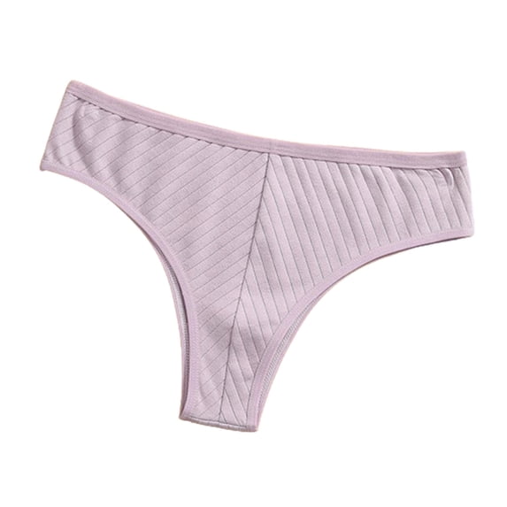 Lmnyox Women's Cotton Thongs Soft Comfortable Seamless Underwear Breathable No Show Bikini Panties for Women