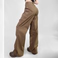 thumbnail image 1 of Lmnyox Women's Fashion Cargo Pants with Pocket Wide Leg Athletic Trousers Loose Casual Elastic Waist Pants for Women, 1 of 5