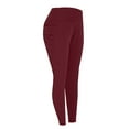thumbnail image 1 of Lmnyox Women's High Waist Leggings with Pocket Solid Stretchy Yoga Workout Thighs Pants Full Length Leggings, 1 of 9