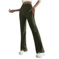 thumbnail image 1 of Lmnyox Women's High Waist Lounge Trousers Ribbed Stretchy Flare Leg Yoga Pants Fashion Casual Leggings, 1 of 6